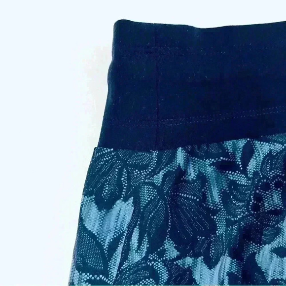 Athleta Trekke North Blue Floral Drawstring Mid-Rise Full Length Jogger Size 4 - Picture 10 of 15